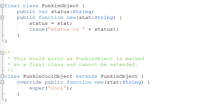 Creating a Final Class